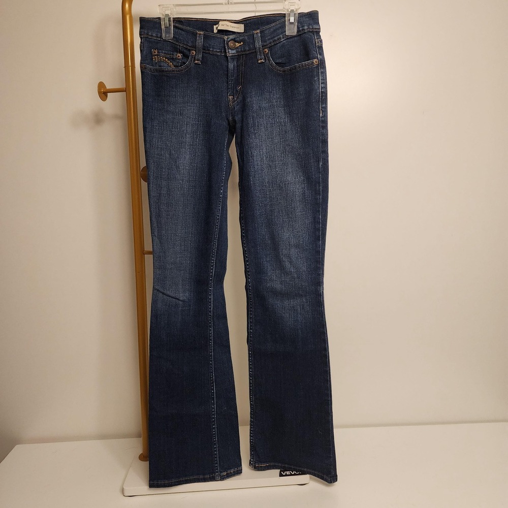 30" Waist 524 Levis Low-Rise Flared Boot Cut Blue Denim Jeans, 30" Waist